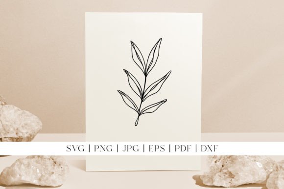 Download Leaf Line Art | Leaves on a Branch - Leaf Collection