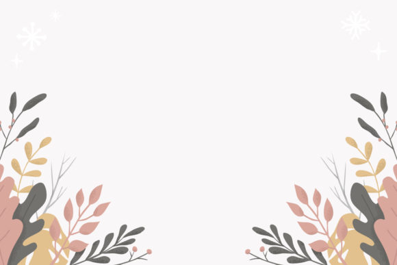 Download Winter Flower Leaf Snowflakes Background - Leaf Collection