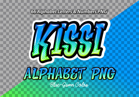 Download Kissi Blue Green Color Alphabet - Blue Collection