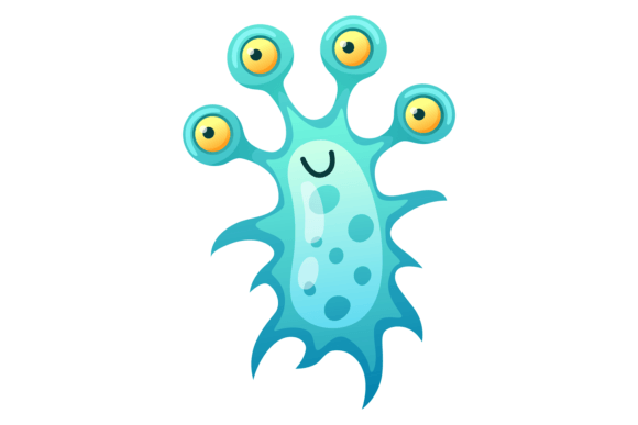 Download Blue Amoeba Cartoon Character. Bizarre M - Blue Collection