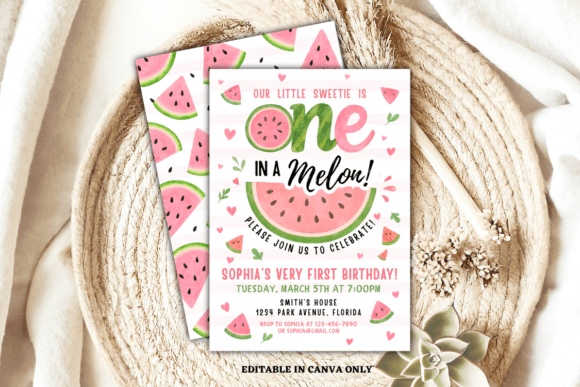 Download Watermelon Birthday Invitation Template - Template Collection