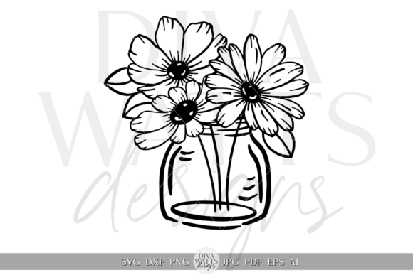 Download Minimalist Flowers in Vase Graphic SVG - Flowers in vase Collection