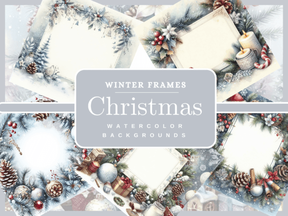 Download Winter Frame Christmas Background Bundle - Winter Collection