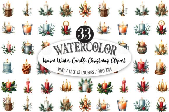 Download Warm Winter Candle Christmas Clipart - Winter Collection