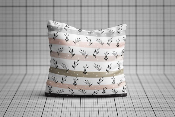 Download Simple Leaf Seamless Pattern with Strips - Leaf Collection