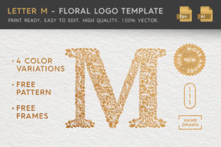 Download Letter M - Floral Logo Template - Template Collection