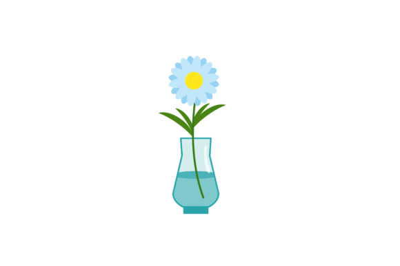 Download Spring Blue Flowers in Vase Flat Icons - Flowers in vase Collection