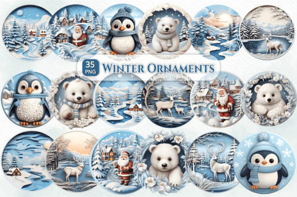 Download 3d Winter Ornaments Png - Winter Collection