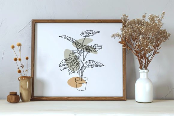 Download Hand Drawn Monstera One Leaf Line Art - Leaf Collection