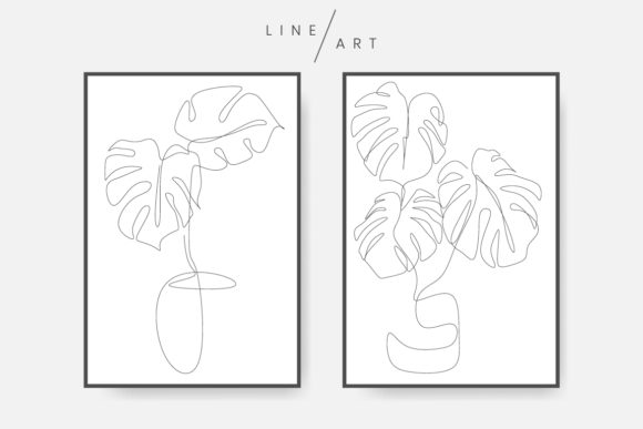 Download Monstera Leaf Line Art - Leaf Collection