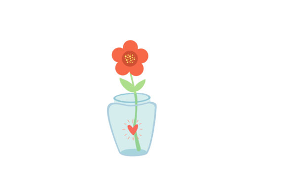 Download Spring Red Flowers in Vase Flat Icons - Flowers in vase Collection